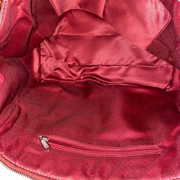 Sukriti Purse Red Leather Hand Painted Leopard Tropical Mob Wife Stunning - Picture 4 of 5